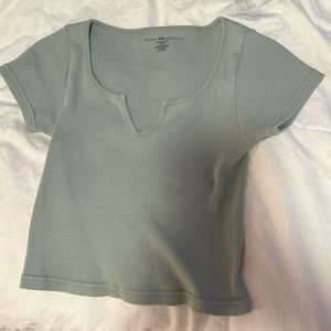 brandy melville crop top sage green basically new